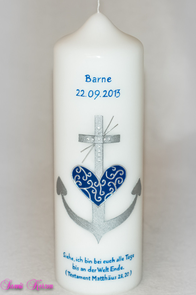 Taufkerze Glaube Liebe Hoffnung