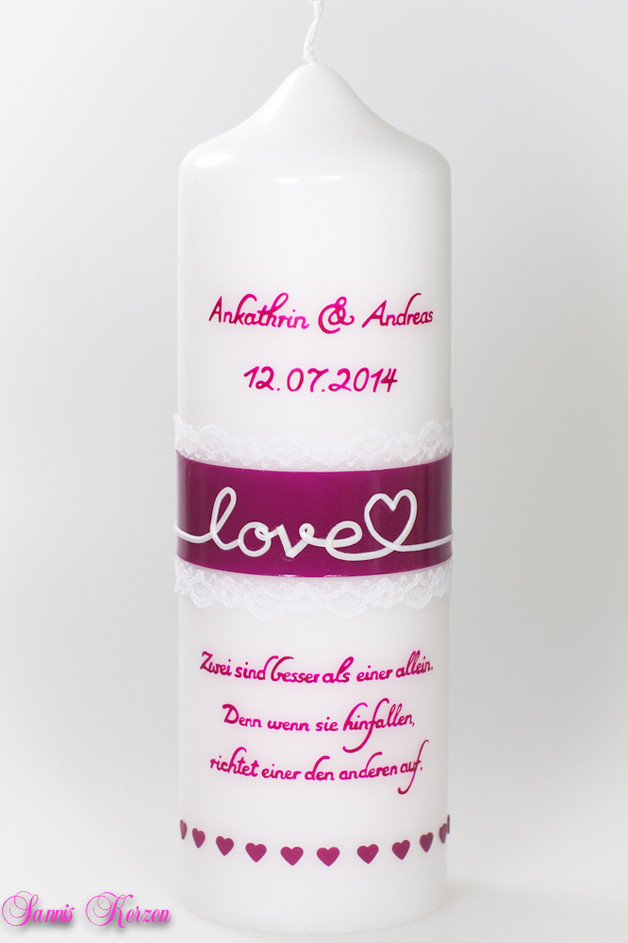 Hochzeitskerze love