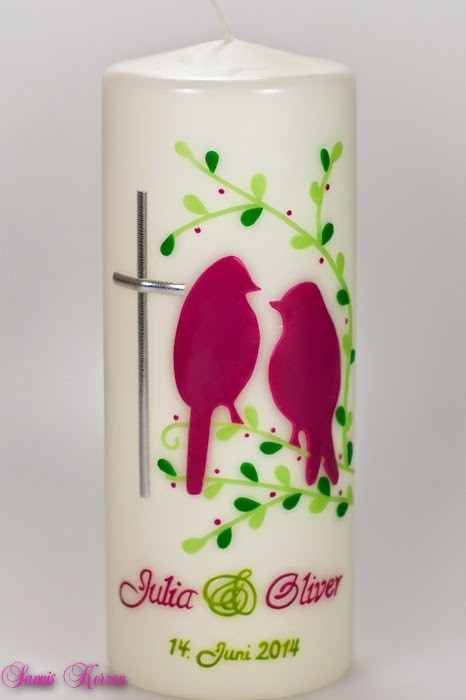 Hochzeitskerze "Vogelhochzeit"