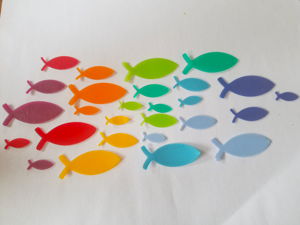27 Wachs-Fische Regenbogen 9 Farben