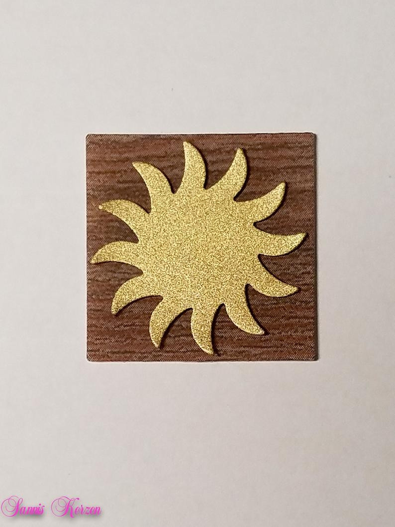 Wachs-Quadrat mit Sonne