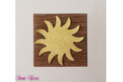 Wachs-Quadrat mit Sonne