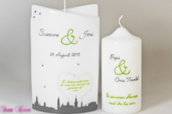 Hochzeitskerze München mit Spruch