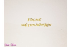 Wachs-Buchstaben Frohe Weihnachten