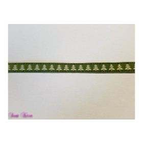 1m Dekoband Tannenbaum grün 16mm breit