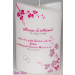 Hochzeitskerze Orchideen mit Spruch doppelt oval abg.