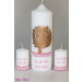 Hochzeitskerze Herzbaum mit Spitze