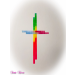 großes Wachs Regenbogen Kreuz