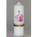 Hochzeitskerze Monogramm gold