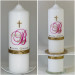 Hochzeitskerze Monogramm gold