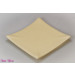 eckiger Keramikteller creme